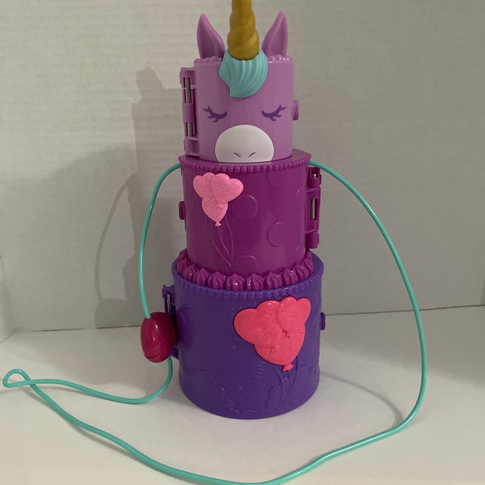 Polly Pocket Spin 'N Surprise Birthday Cake Unicorn‎ Storage Case